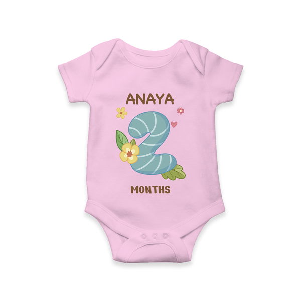 Memorialize your little one's Second month with a personalized romper/onesie - PINK - 0 - 3 Months Old (Chest 16")