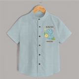 Celebrate Baby's 2nd Month | Custom Shirt | Premium Cotton - ARCTIC BLUE - 0 - 6 Months Old (Chest 23")