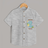 Memorialize your little one's Second month Birthday with a personalized Shirt - GREY MELANGE - 0 - 6 Months Old (Chest 21")