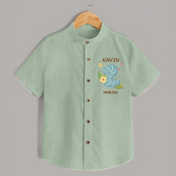 Celebrate Baby's 2nd Month | Custom Shirt | Premium Cotton - MINT GREEN - 0 - 6 Months Old (Chest 23")
