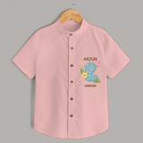 Memorialize your little one's Second month Birthday with a personalized Shirt - PEACH - 0 - 6 Months Old (Chest 21")