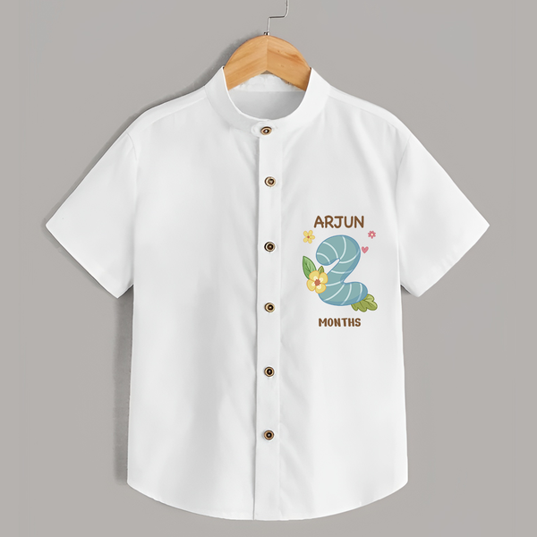 Memorialize your little one's Second month Birthday with a personalized Shirt - WHITE - 0 - 6 Months Old (Chest 21")