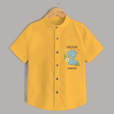 Memorialize your little one's Second month Birthday with a personalized Shirt - YELLOW - 0 - 6 Months Old (Chest 21")