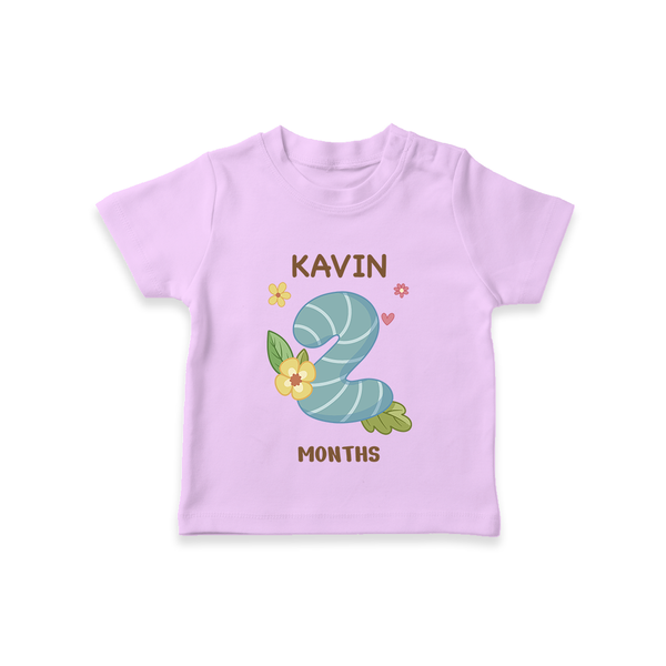 Celebrate Baby's 2nd Month | Custom T-Shirt | Premium Cotton - LILAC - 0-5 Months Old (Chest 17")