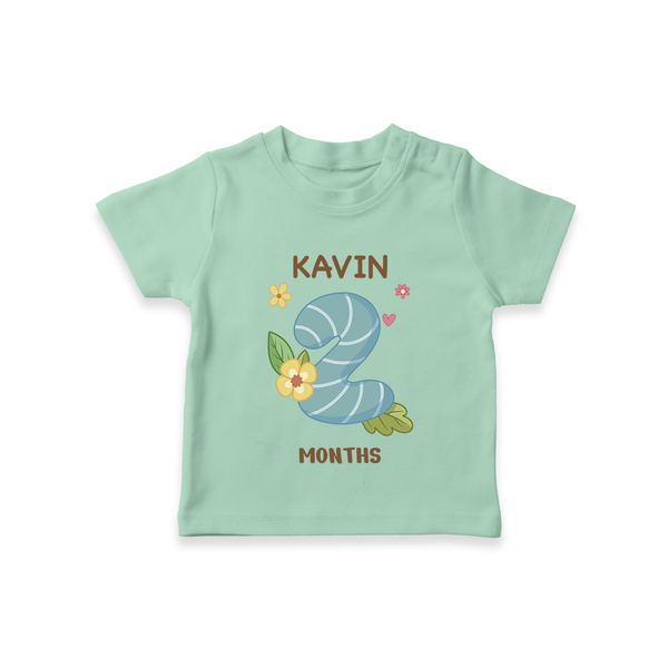 Celebrate Baby's 2nd Month | Custom T-Shirt | Premium Cotton - MINT GREEN - 0-5 Months Old (Chest 17")