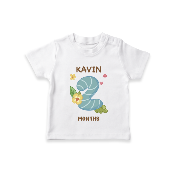 Celebrate Baby's 2nd Month | Custom T-Shirt | Premium Cotton - WHITE - 0-5 Months Old (Chest 17")