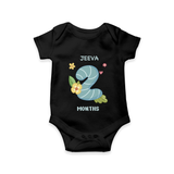 Dress Your Little One In Our Enchanting Customized Baby Romper For Their 2-Month Celebration - BLACK - 0 - 3 Months Old (Chest 16")