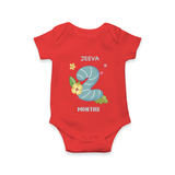 Dress Your Little One In Our Enchanting Customized Baby Romper For Their 2-Month Celebration - RED - 0 - 3 Months Old (Chest 16")