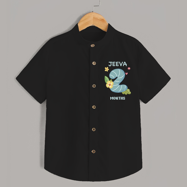 Celebrate Baby's 2nd Month | Custom Shirt | Premium Cotton - BLACK - 0 - 6 Months Old (Chest 23")