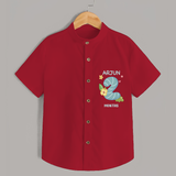 Memorialize your little one's Second month Birthday with a personalized Shirt - RED - 0 - 6 Months Old (Chest 21")