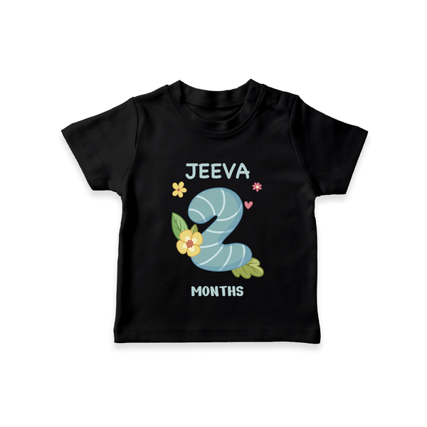 Celebrate Baby's 2nd Month | Custom T-Shirt | Premium Cotton - BLACK - 0-5 Months Old (Chest 17")