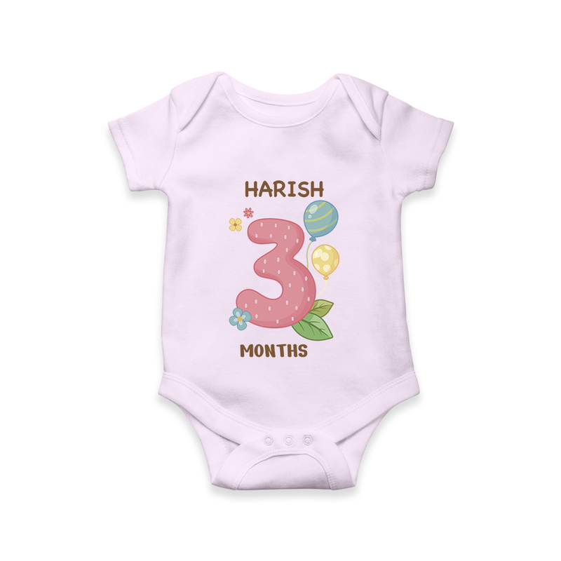 Dress Your Little One In Our Enchanting Customized Baby Romper For Their 3-Month Celebration - LILAC - 0 - 3 Months Old (Chest 16")