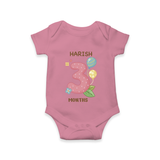 Dress Your Little One In Our Enchanting Customized Baby Romper For Their 3-Month Celebration - ONION - 0 - 3 Months Old (Chest 16")