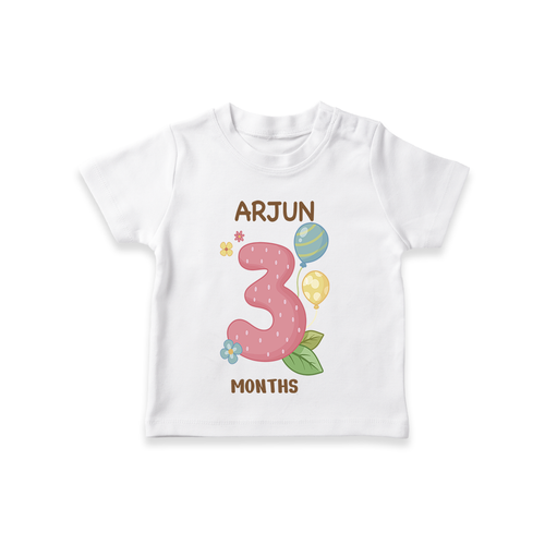 Memorialize your little one's Third month with a personalized kids T-shirts