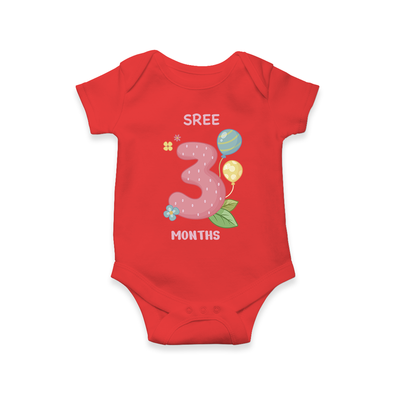 Memorialize your little one's Third month with a personalized romper/onesie