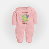 Dress Your Little One In Our Enchanting Customized Baby Sleep Suit For Their 4-Month Celebration - BABY PINK - New Born (Chest 7.5")