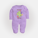 Dress Your Little One In Our Enchanting Customized Baby Sleep Suit For Their 4-Month Celebration - LILAC - New Born (Chest 7.5")