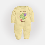 Dress Your Little One In Our Enchanting Customized Baby Sleep Suit For Their 4-Month Celebration - PASTEL YELLOW - New Born (Chest 7.5")