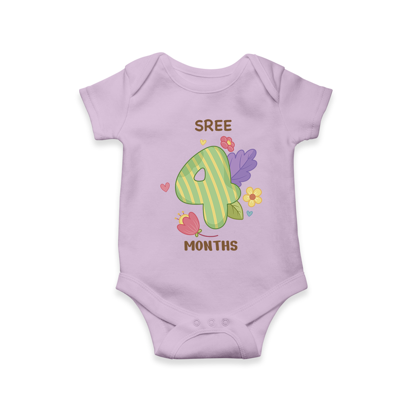 Memorialize your little one's Fourth month with a personalized romper/onesie