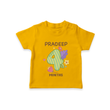 Celebrate Baby's 4th Month | Custom T-Shirt | Premium Cotton - CHROME YELLOW - 0-5 Months Old (Chest 17")