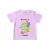 Memorialize your little one's Fourth month with a personalized kids T-shirts - LILAC - 0 - 5 Months Old (Chest 17")