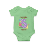 Memorialize your little one's Fifth month with a personalized romper/onesie - GREEN - 0 - 3 Months Old (Chest 16")