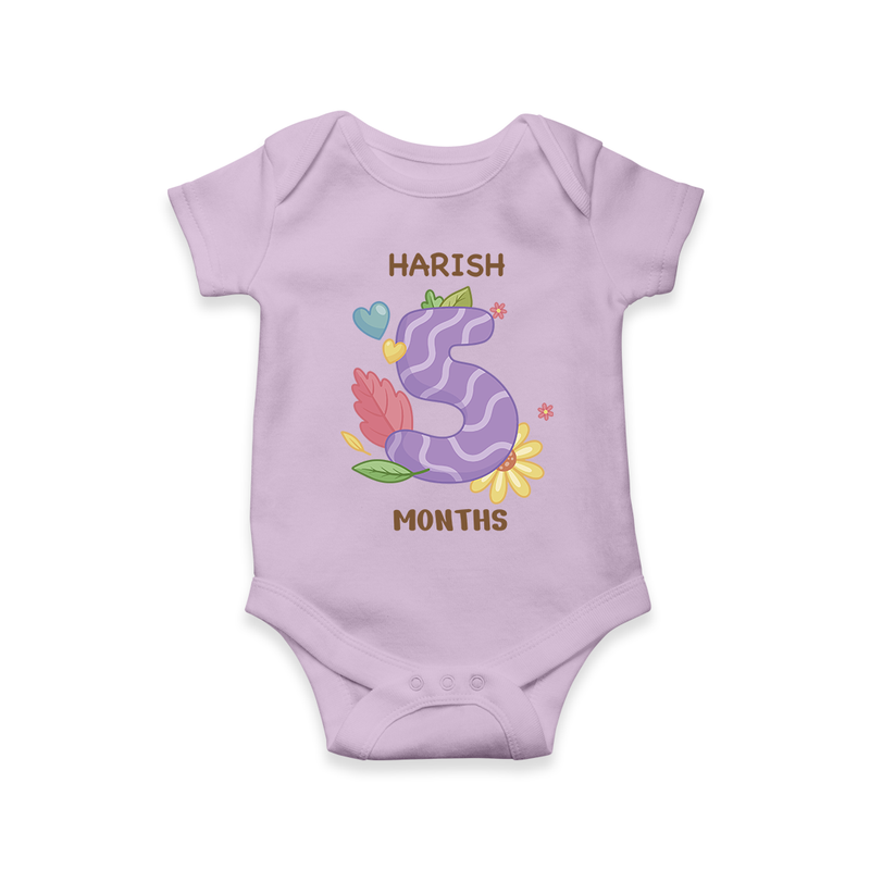Memorialize your little one's Fifth month with a personalized romper/onesie