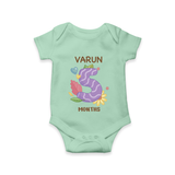 Celebrate Baby's 5th Month | Custom Romper/Onesie | Premium Cotton - MINT GREEN - New Born (Chest 14")