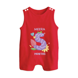 Dress Your Little One In Our Enchanting Customized Baby Romper Suit For Their 5-Month Celebration - RED - 0 - 5 Months Old (Chest 18")