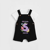 Memorialize your little one's Fifth month with a personalized Dungaree - BLACK - 0 - 5 Months Old (Chest 17")