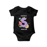 Dress Your Little One In Our Enchanting Customized Baby Romper For Their 5-Month Celebration - BLACK - 0 - 3 Months Old (Chest 16")