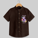 Memorialize your little one's Fifth month Birthday with a personalized Shirt - CHOCOLATE BROWN - 0 - 6 Months Old (Chest 21")