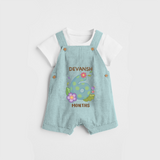 Memorialize your little one's Sixth month with a personalized Dungaree - ARCTIC BLUE - 0 - 5 Months Old (Chest 17")