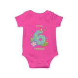 Dress Your Little One In Our Enchanting Customized Baby Romper For Their 6-Month Celebration - HOT PINK - 0 - 3 Months Old (Chest 16")