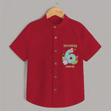 Memorialize your little one's Sixth month Birthday with a personalized Shirt - RED - 0 - 6 Months Old (Chest 21")