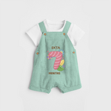 Memorialize your little one's Seventh month with a personalized Dungaree - LIGHT GREEN - 0 - 5 Months Old (Chest 17")