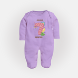 Dress Your Little One In Our Enchanting Customized Baby Sleep Suit For Their 7-Month Celebration - LILAC - New Born (Chest 7.5")