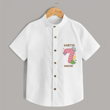 Memorialize your little one's Seventh month Birthday with a personalized Shirt - WHITE - 0 - 6 Months Old (Chest 21")