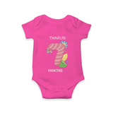 Dress Your Little One In Our Enchanting Customized Baby Romper For Their 7-Month Celebration - HOT PINK - 0 - 3 Months Old (Chest 16")