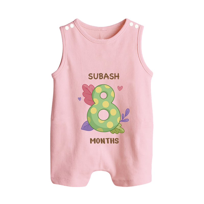 Dress Your Little One In Our Enchanting Customized Baby Romper Suit For Their 8-Month Celebration - BABY PINK - 0 - 5 Months Old (Chest 18")