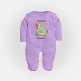 Dress Your Little One In Our Enchanting Customized Baby Sleep Suit For Their 8-Month Celebration - LILAC - New Born (Chest 7.5")