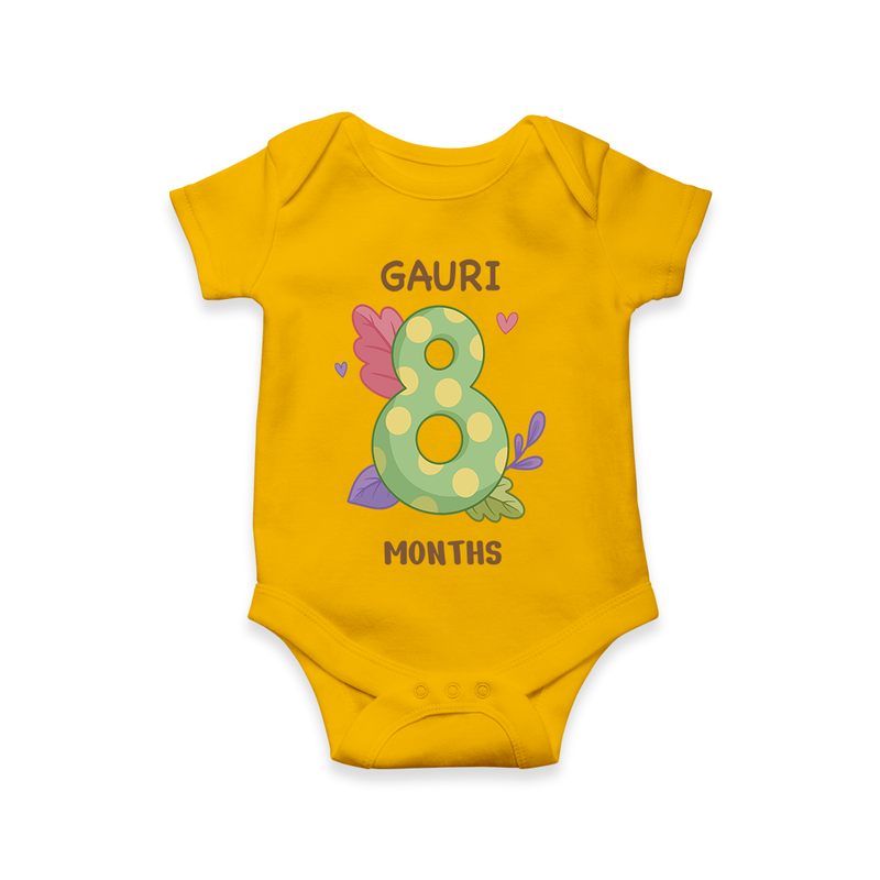 Memorialize your little one's Eighth month with a personalized romper/onesie