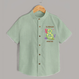 Celebrate Baby's 8th Month | Custom Shirt | Premium Cotton - MINT GREEN - 0 - 6 Months Old (Chest 23")