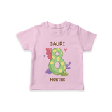 Memorialize your little one's Eighth month with a personalized kids T-shirts - PINK - 0 - 5 Months Old (Chest 17")