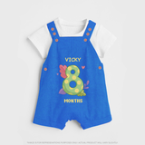 Dress Your Little One In Our Enchanting Customized Baby Dungaree Set For Their 8-Month Celebration - COBALT BLUE - 0 - 5 Months Old (Chest 18")