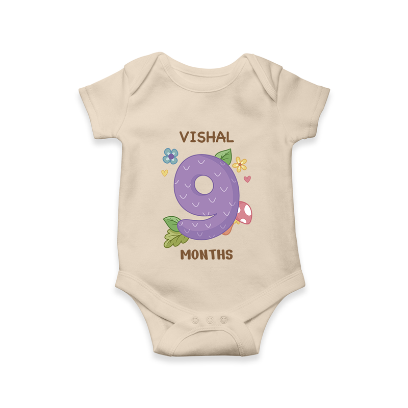 Dress Your Little One In Our Enchanting Customized Baby Romper For Their 9-Month Celebration - IVORY - 0 - 3 Months Old (Chest 16")