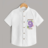 Memorialize your little one's Ninth month Birthday with a personalized Shirt - WHITE - 0 - 6 Months Old (Chest 21")