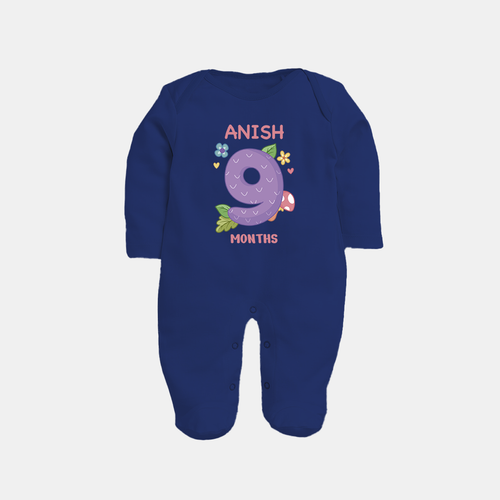 Celebrate Baby's 9th Month | Custom Full Sleeve Bodysuit/ Sleep Suit/ Jumpsuit | Premium Cotton