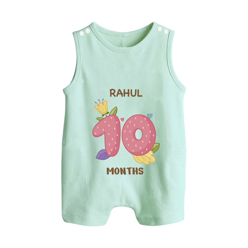 Dress Your Little One In Our Enchanting Customized Baby Romper Suit For Their 10-Month Celebration - MINT GREEN - 0 - 5 Months Old (Chest 18")