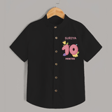 Celebrate Baby's 10th Month | Custom Shirt | Premium Cotton - BLACK - 0 - 6 Months Old (Chest 23")